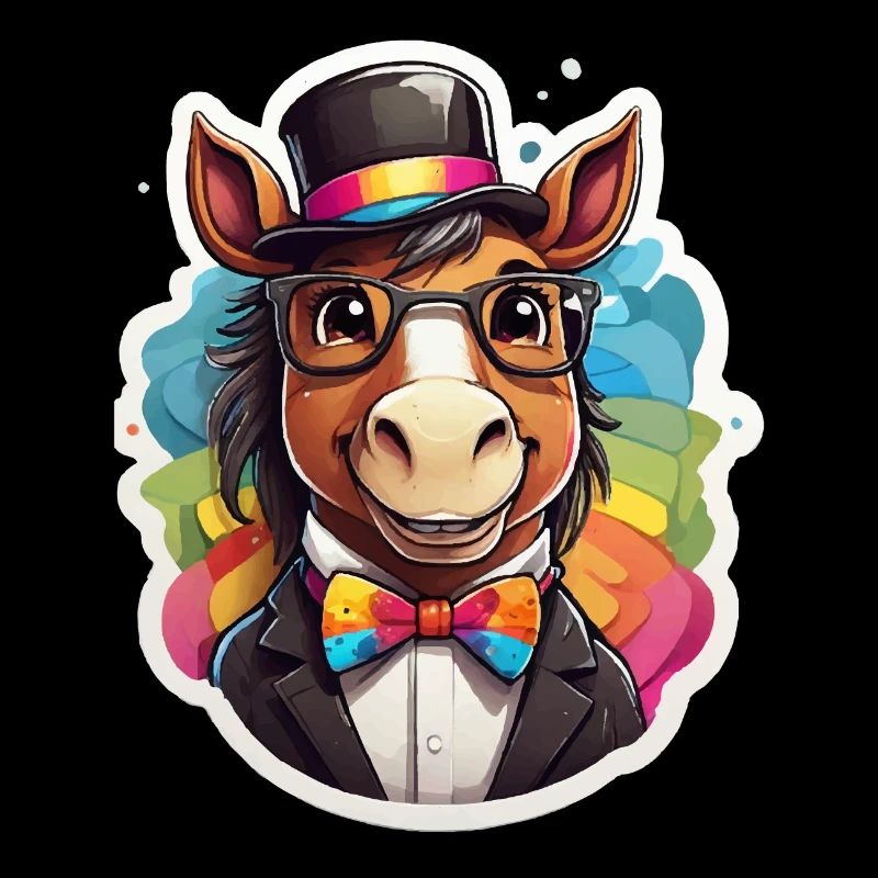 Rainbow Donkey Gentleman