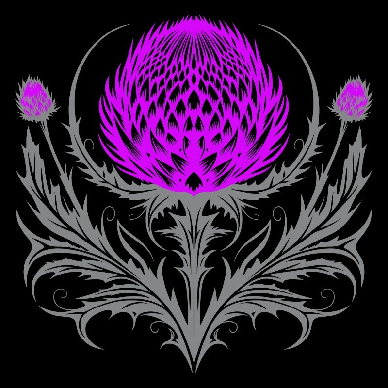 Distel Tattoo Scottish Thistle Botanical Art