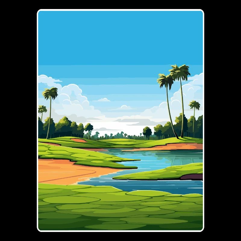 Tpc Sawgrass Golf Course Affiche de voyage souvenir