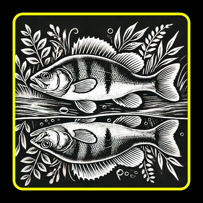 Perch Angler Silhouette Design