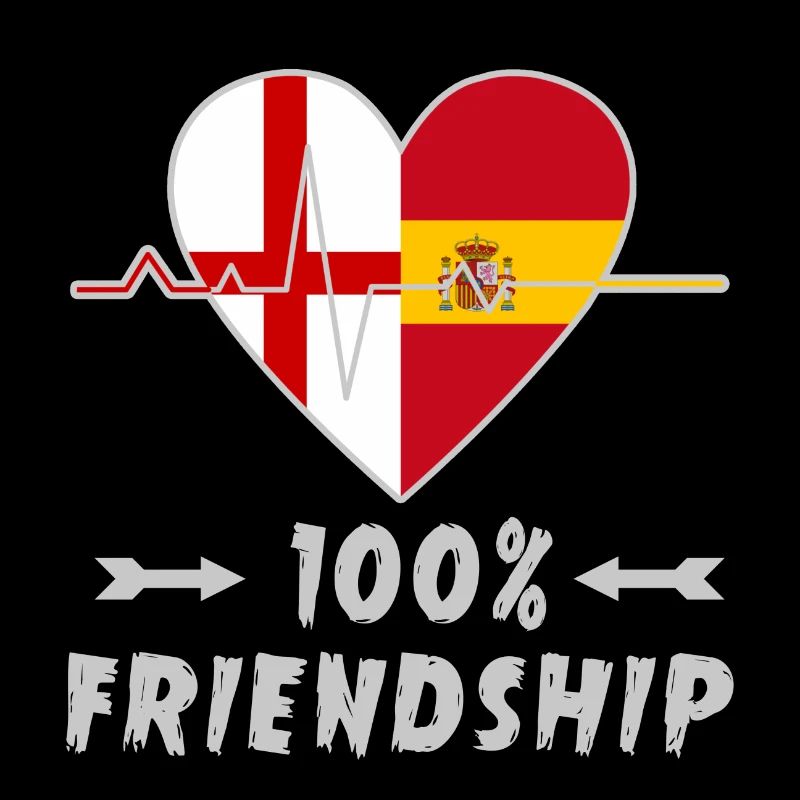 England und Spanien 100% Freundschaft