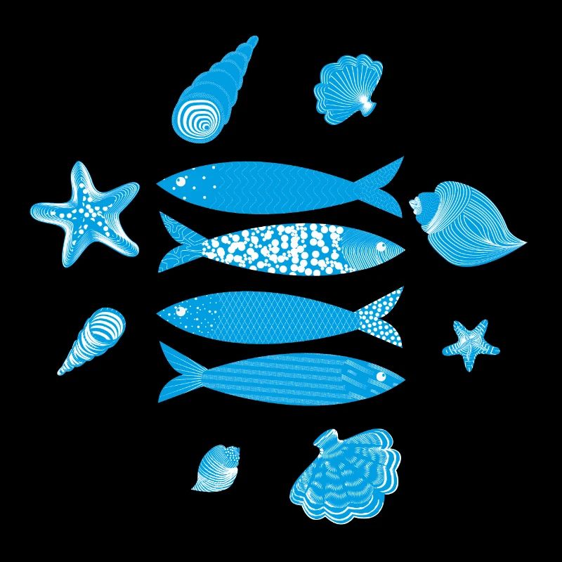 Modèle de poisson de mer sous-marin