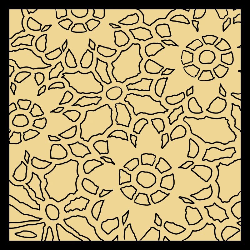 Geometric floral pattern for embroidery fabrics