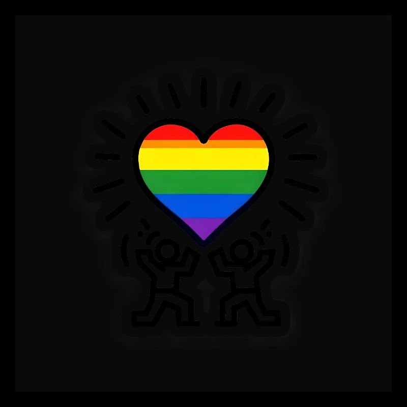 Herz-Regenbogen-Feier