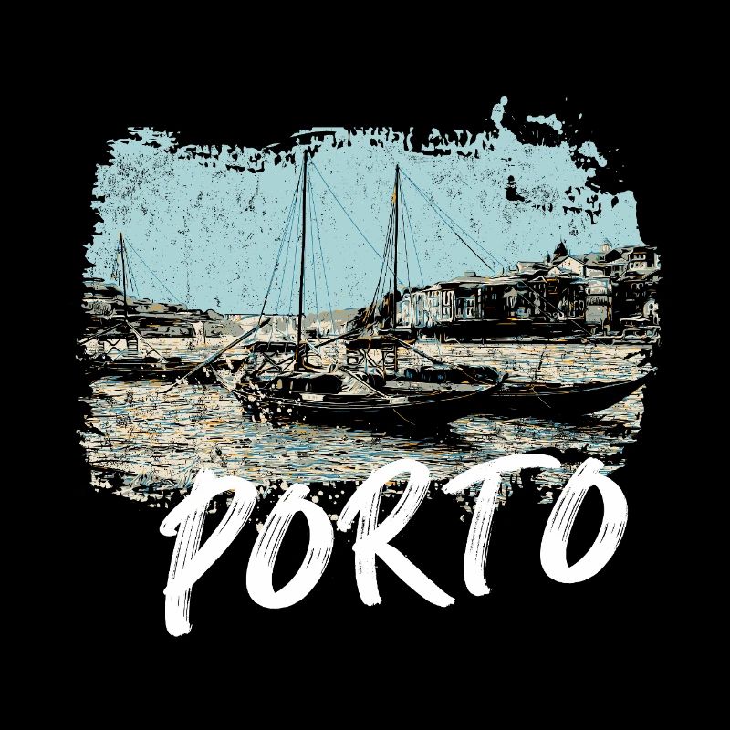 Porto Douro Boote Rabelo Illustration