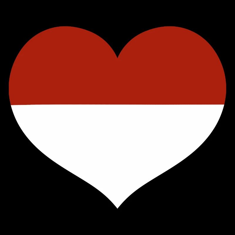 Cœur du drapeau de Monaco