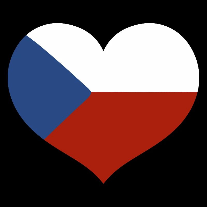 Drapeau du cœur tchèque