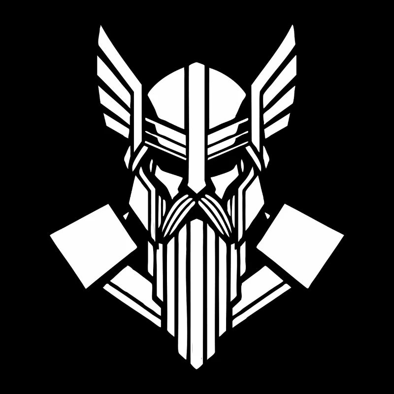 Viking Winged Geometric Valkyrie Modern Mascot