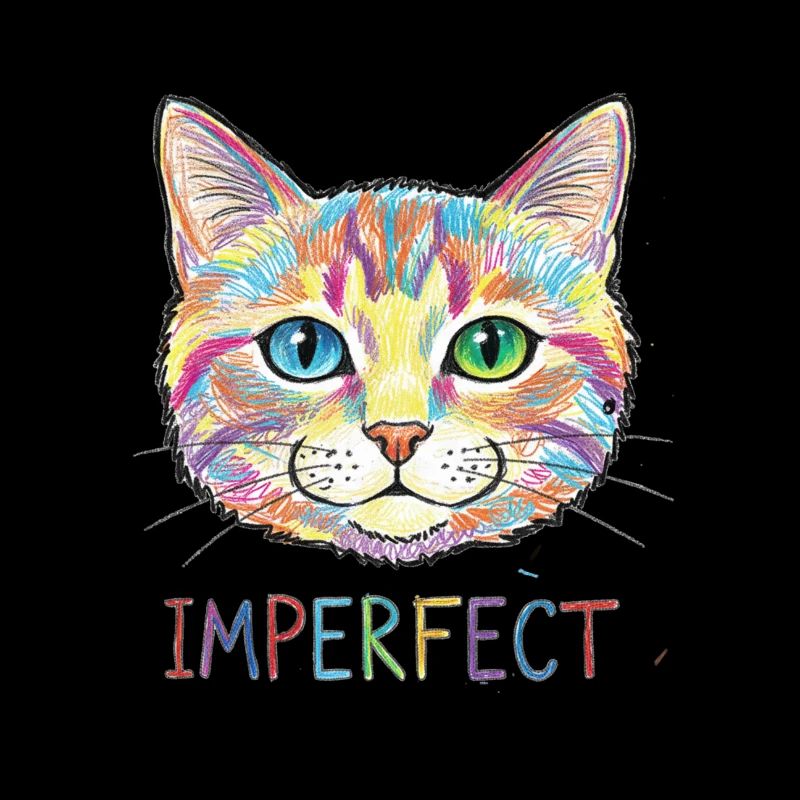 Bunte Katze Kritzelkunst Kawaii