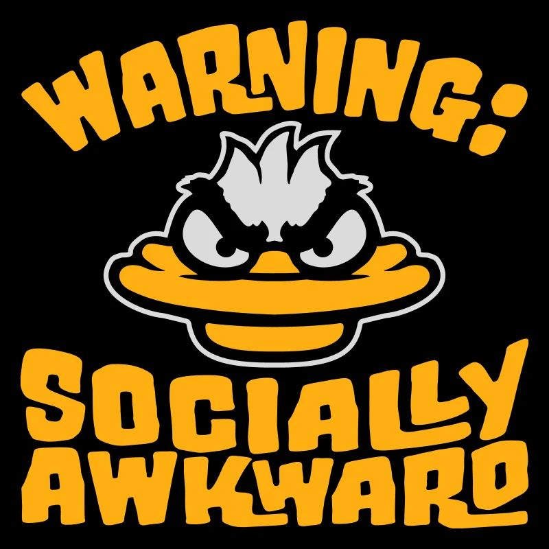 Ente Warning Socially Awkward Sozial Unbeholfen