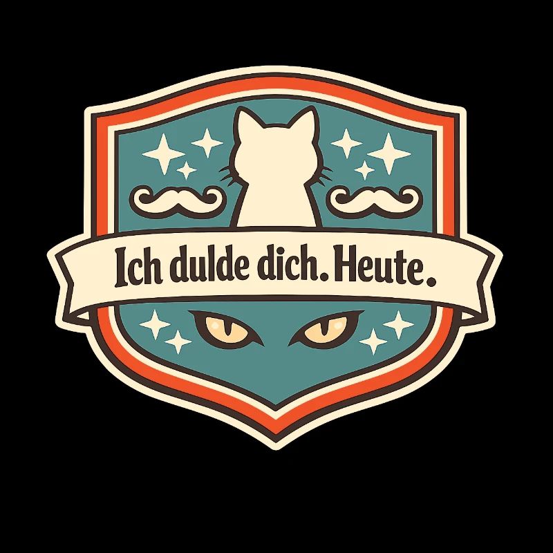Katzenabzeichen Ich dulde dich Heute