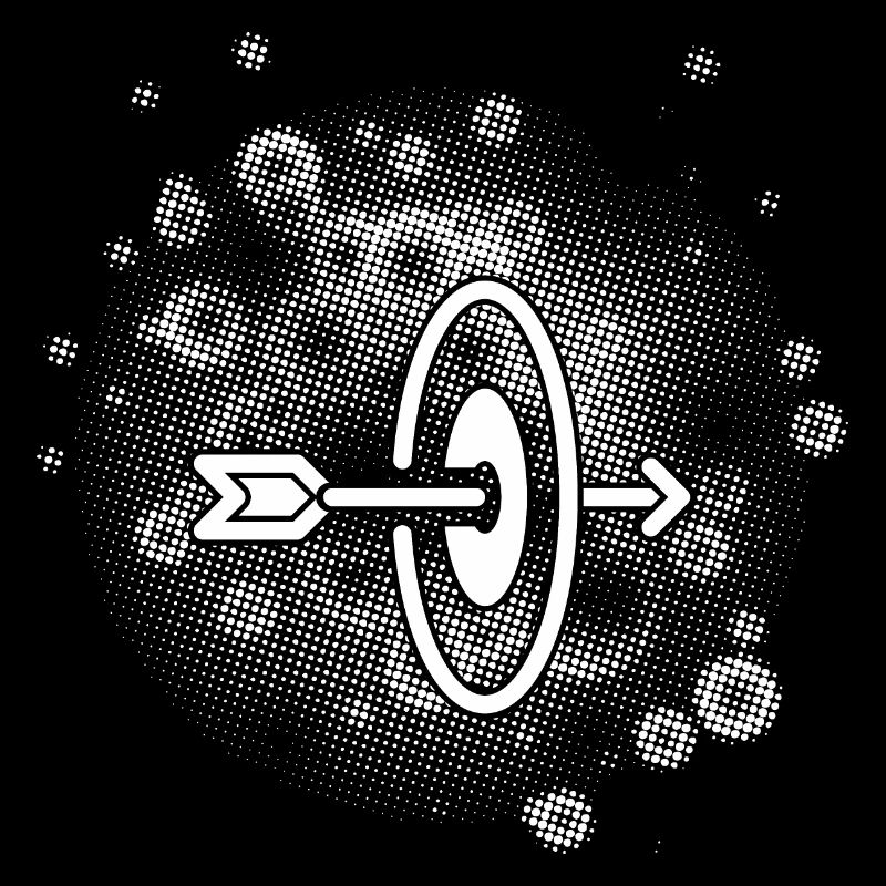 Arrow with dots background