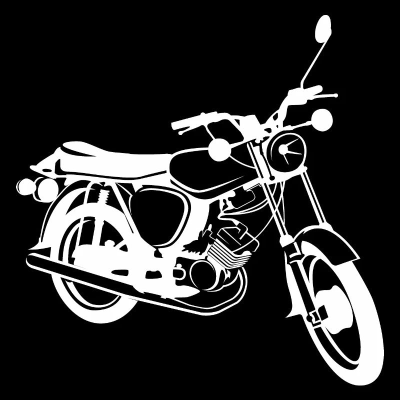 Simson S51 Moped Legend Illustration Motorcycle GDR