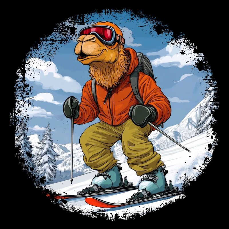 Kamel Skifahrer