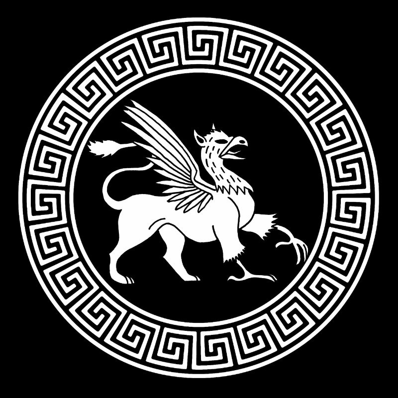 Symbole antique du griffon blanc