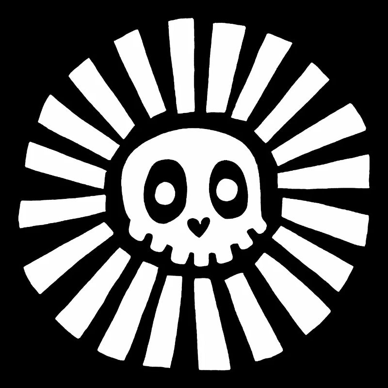 Crâne ensoleillé blanc