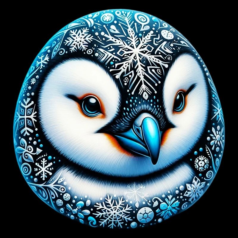 Pingouin flocon de neige flocons de neige