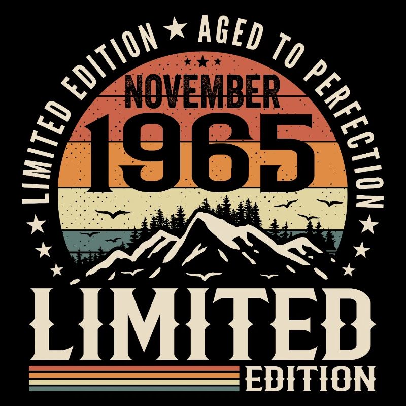 November 1965 Einzigartiger Retro-Geburtstag