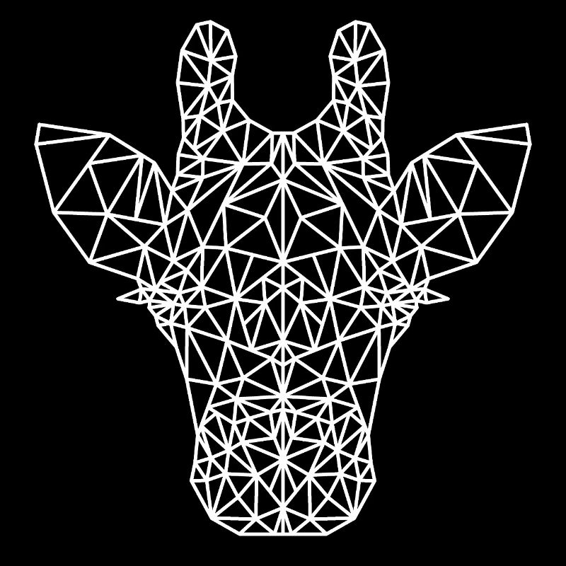 Geometric giraffe head line network