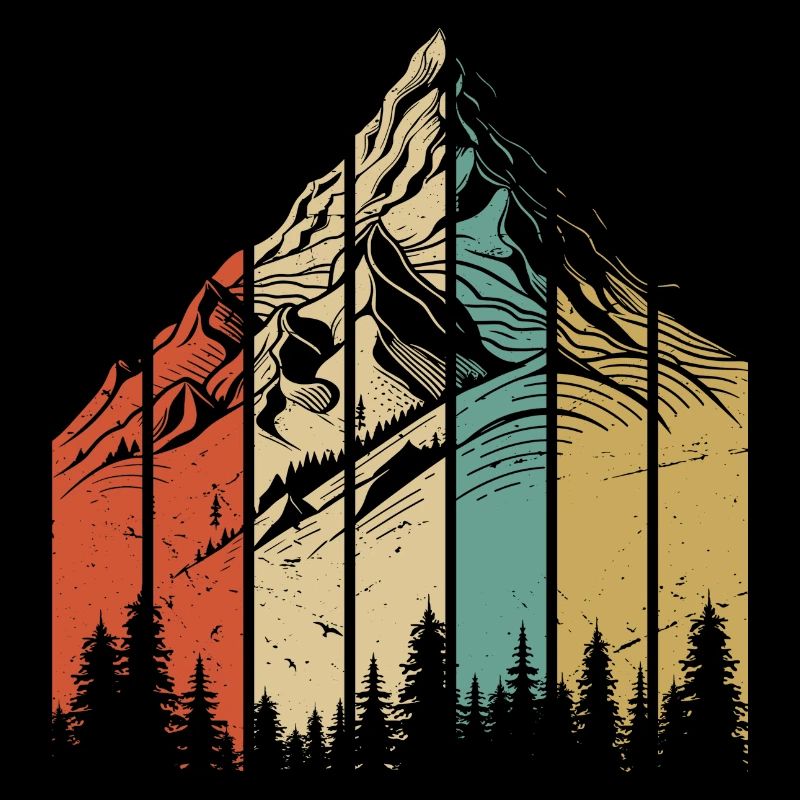 Mountain Landscape Abstract Design