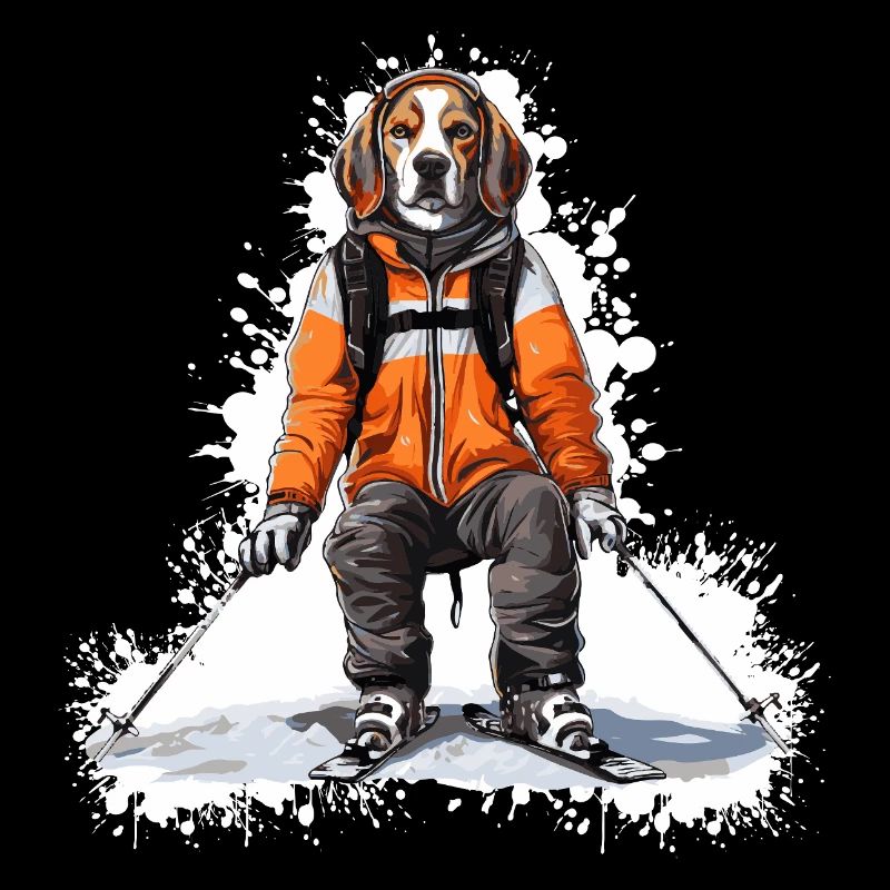 Beagle chien Ski Ski