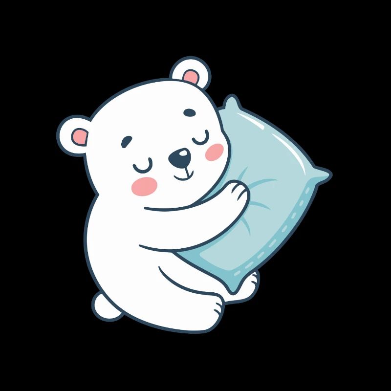 Soft Bear and Blue Pillow