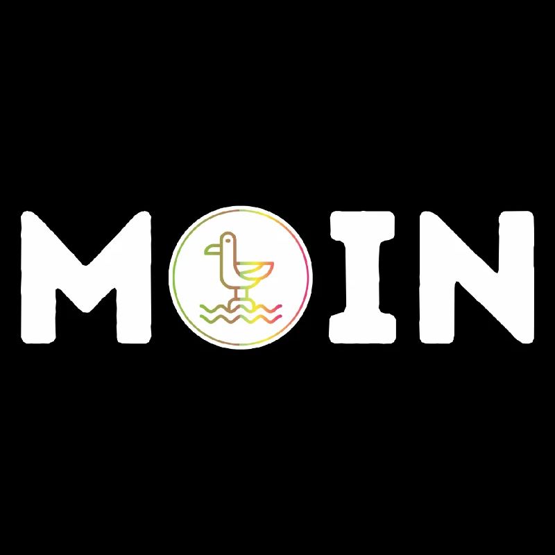 Moin mit Möwe S/W