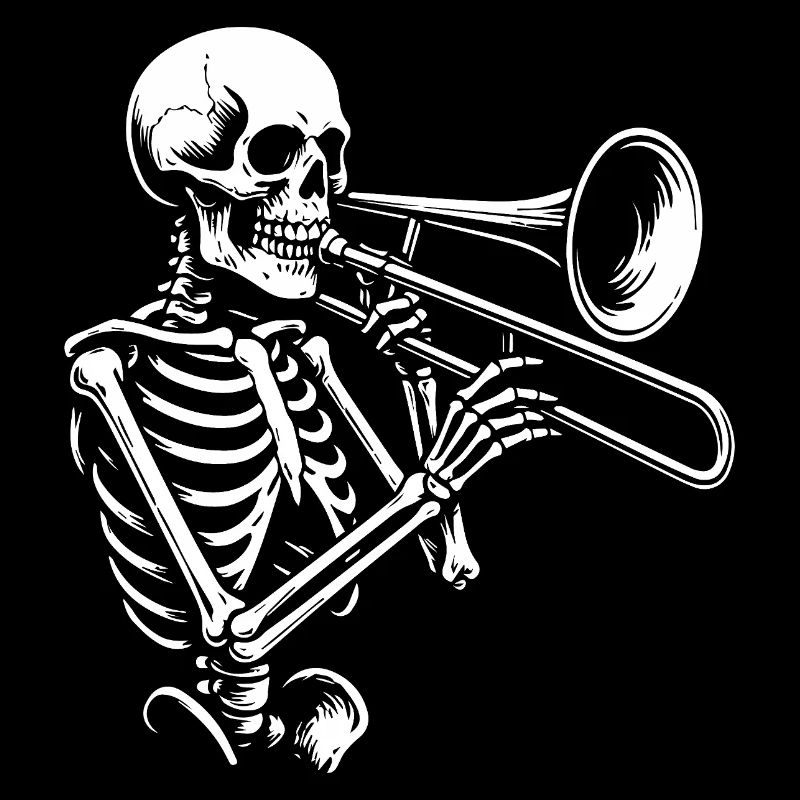 Skelett Trompete Jazz Silhouette