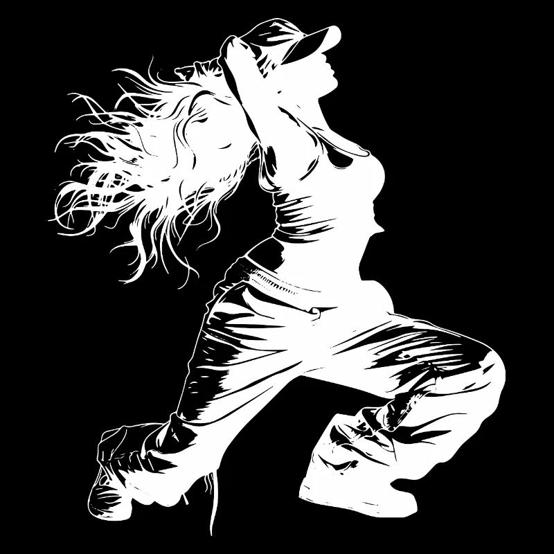 Breakdancerin Zeichnung