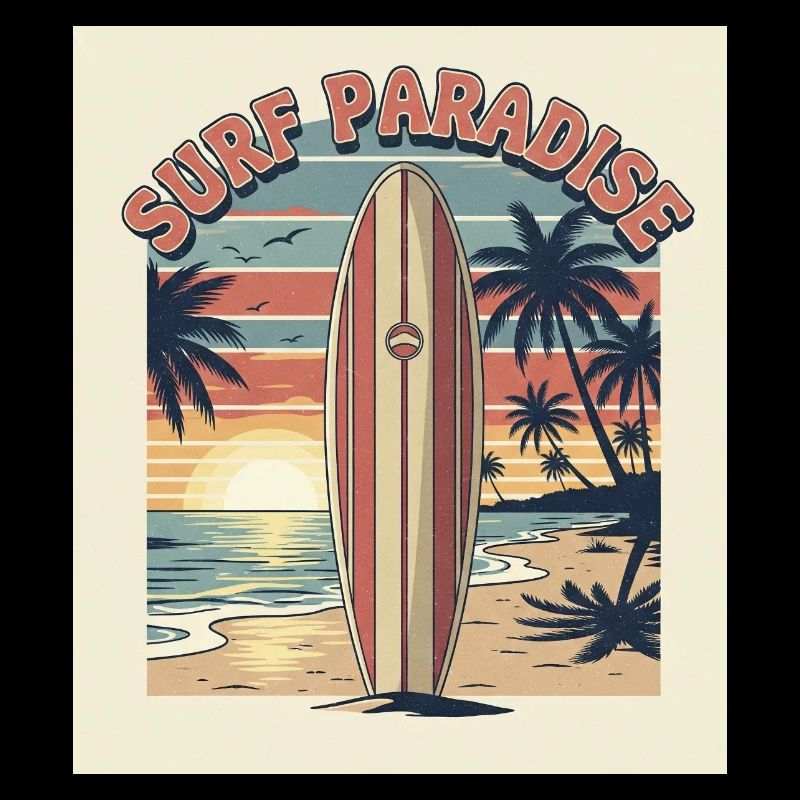 Surf Paradies Retro Design