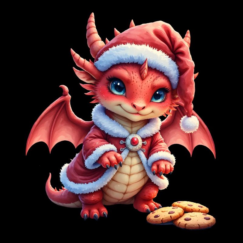 Plüschiger Weihnachtsdrache