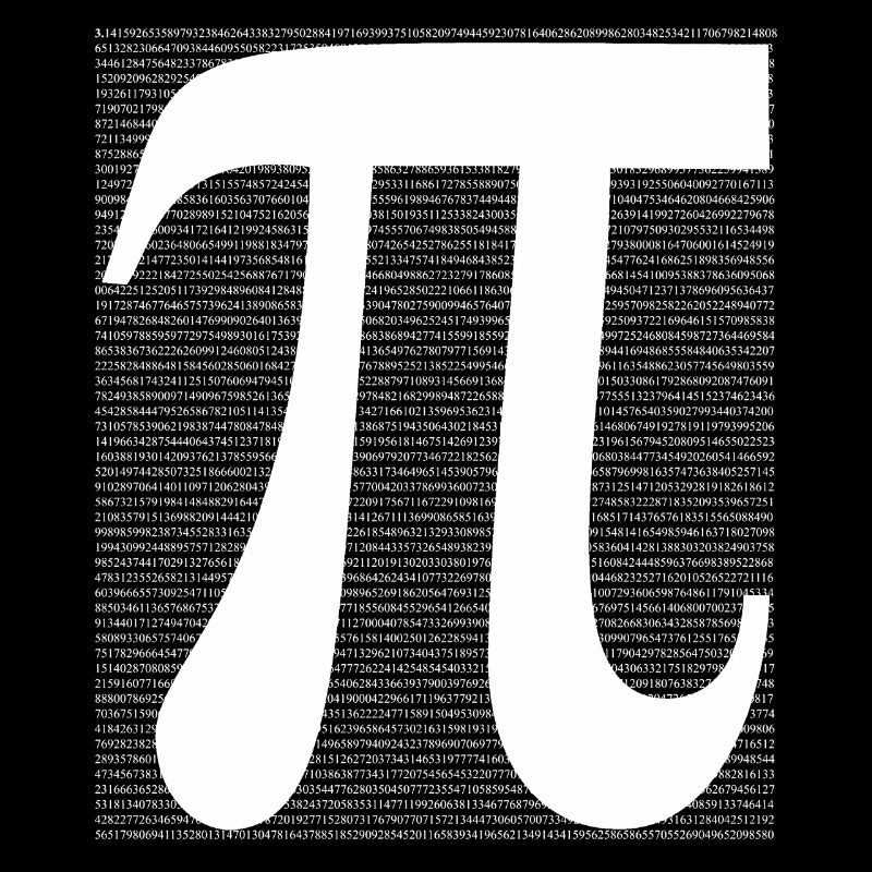 Pi symbol in line art