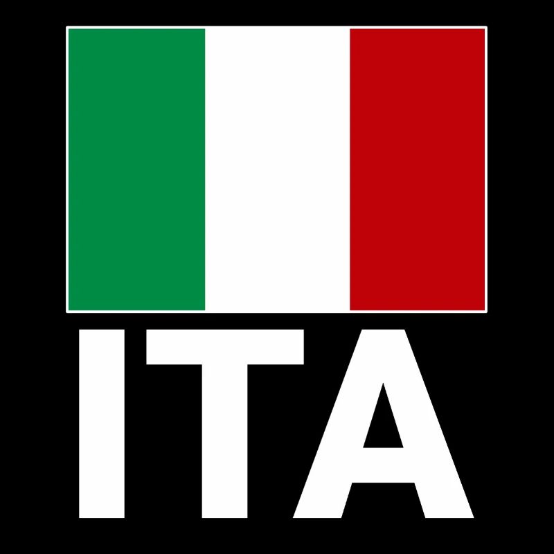 Italy flag with ITA abbreviation