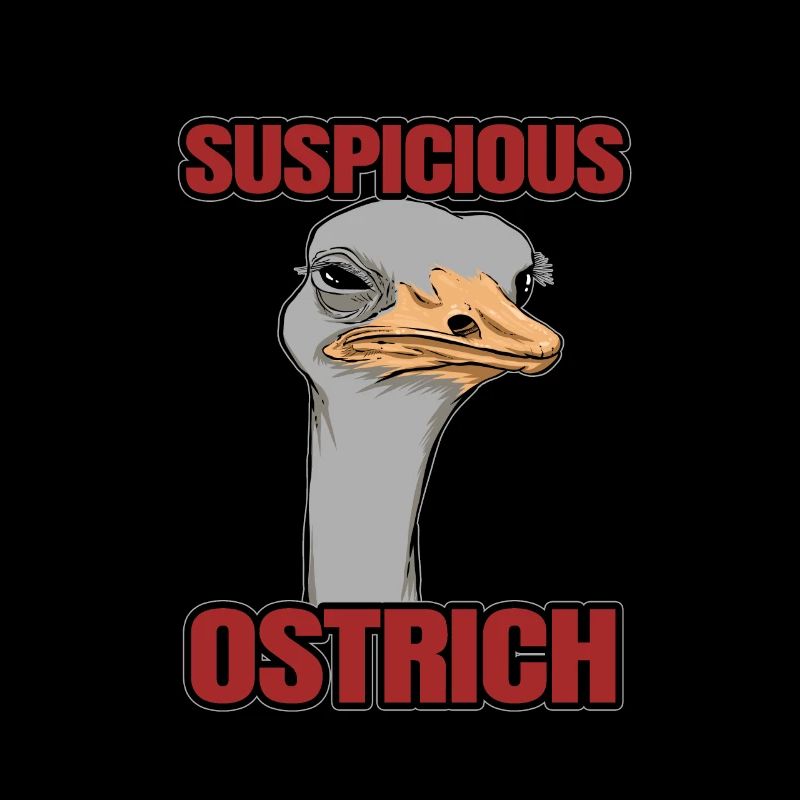 Humorvoller Schnappschuss mit Strauss Vogel
