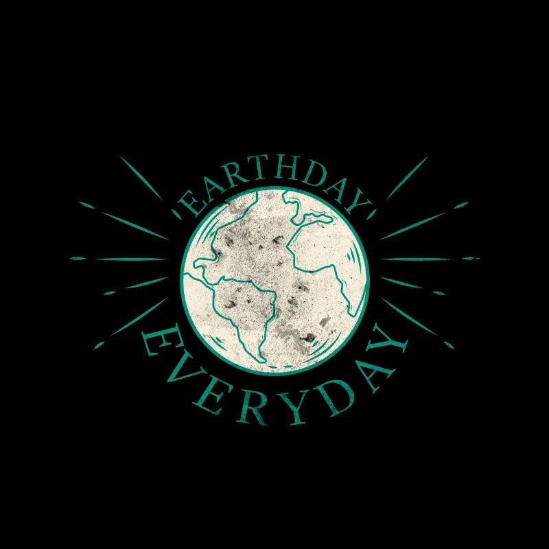 Earth globe with eco-friendly slogan
