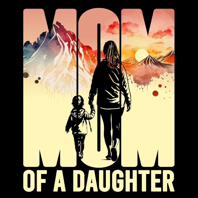 Mutter mit einer Tochter Muttertag Berge Mama Kind
