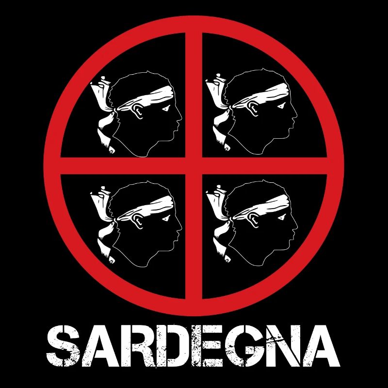 Drapeau de la Sardaigne à têtes mauresques