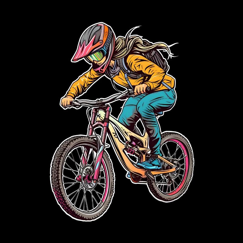 Fille de bicyclette