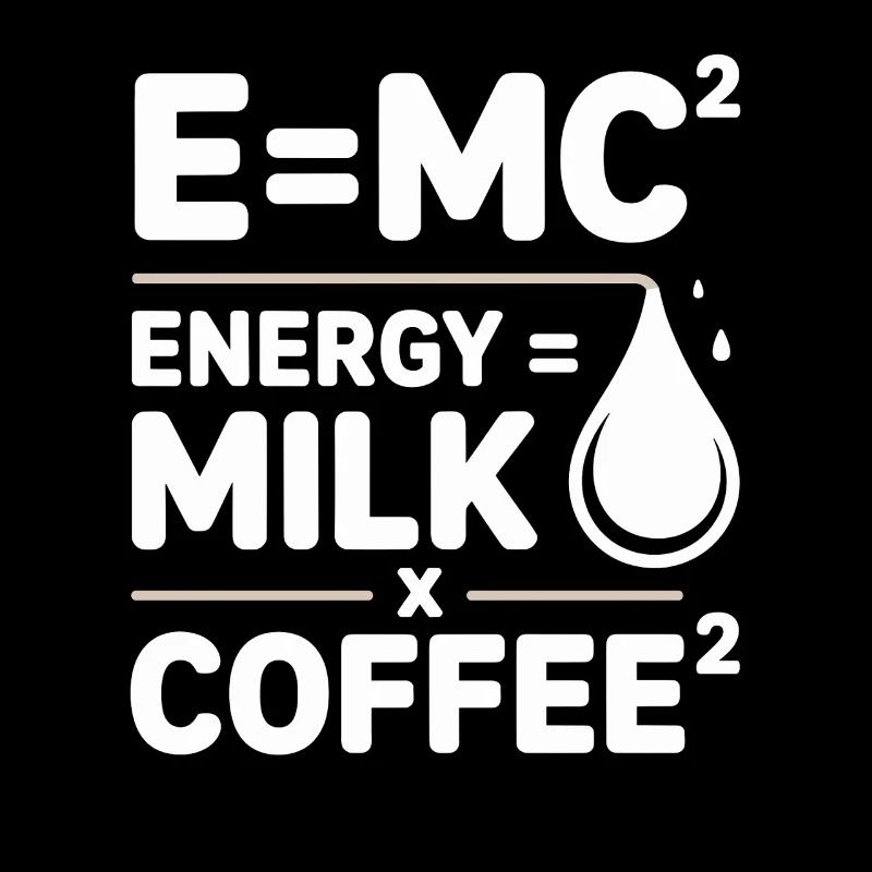 E=MC2 Physics Saying Caffeine Nerd Energy Coffee