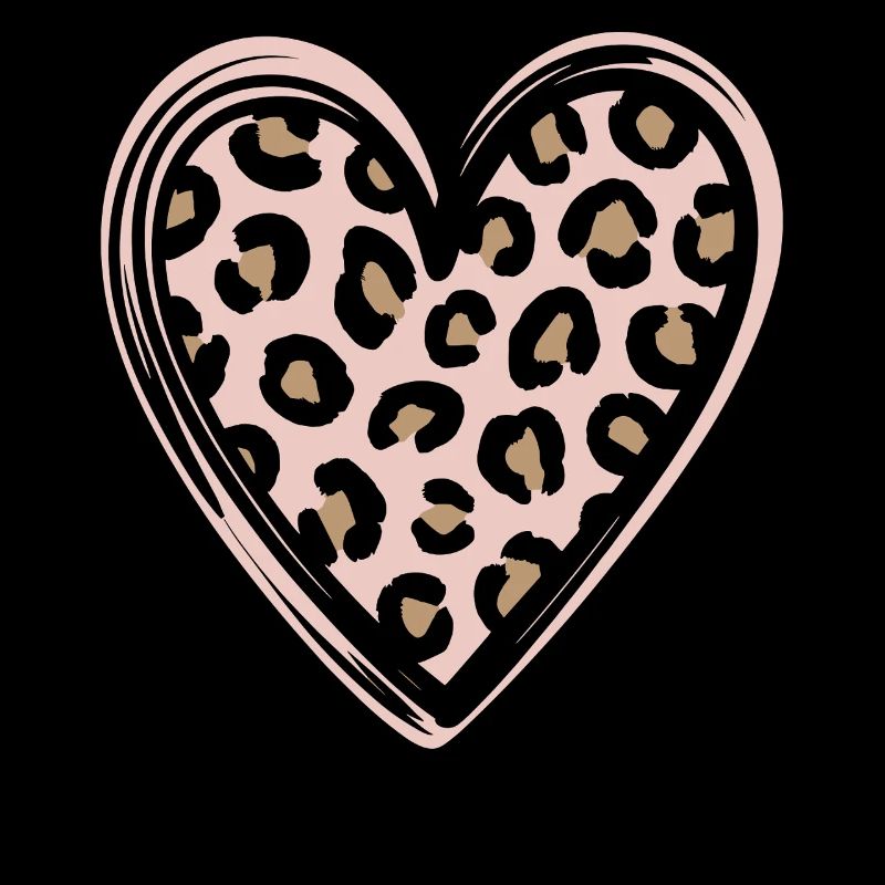 Leopard Muster Herz Design
