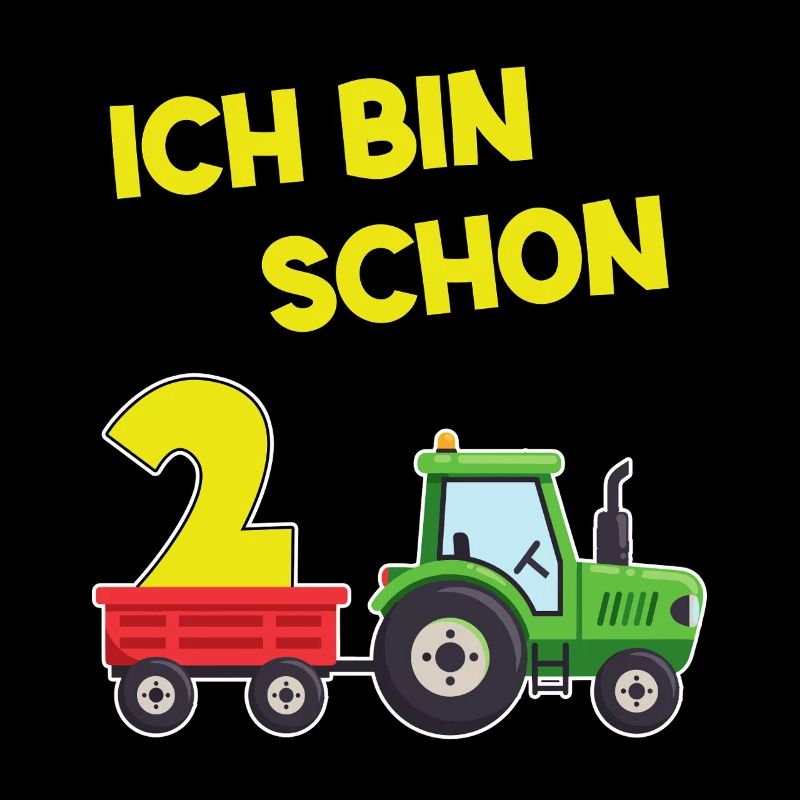 Ich Bin Schon 2 Traktor 2 Jahre Alt Geburtstag 