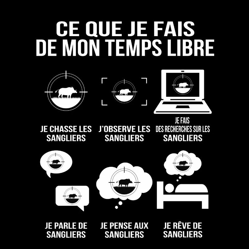 Ce que je fais de mon temps libre humour chasseur