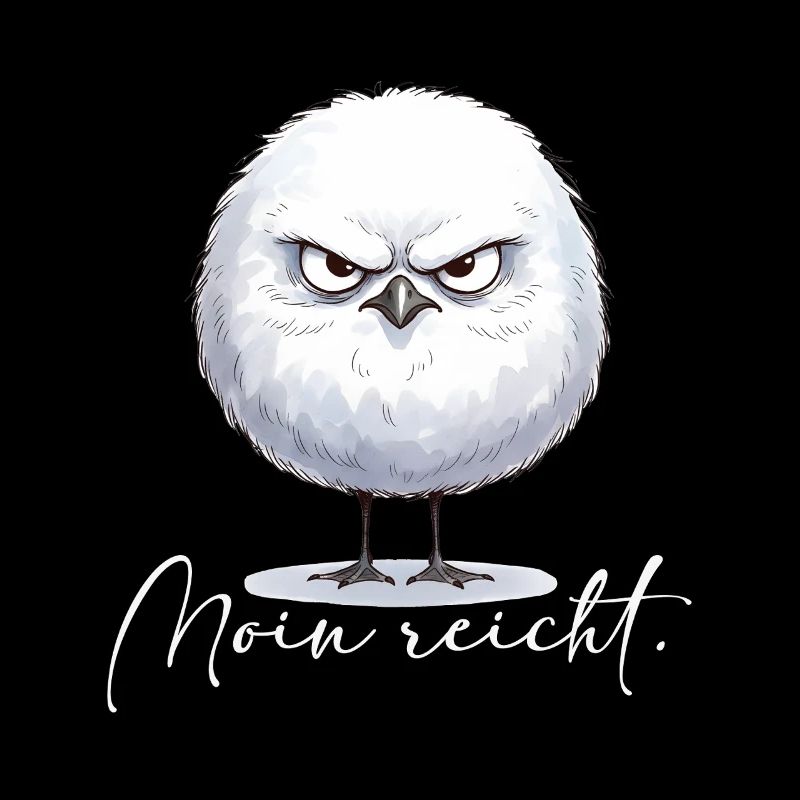 Moin reicht - grimmige runde Möwe