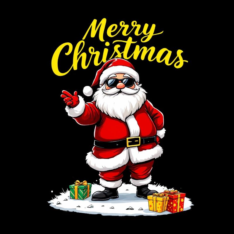 Merry Christmas Weihnachtsmann Mit Geschenken