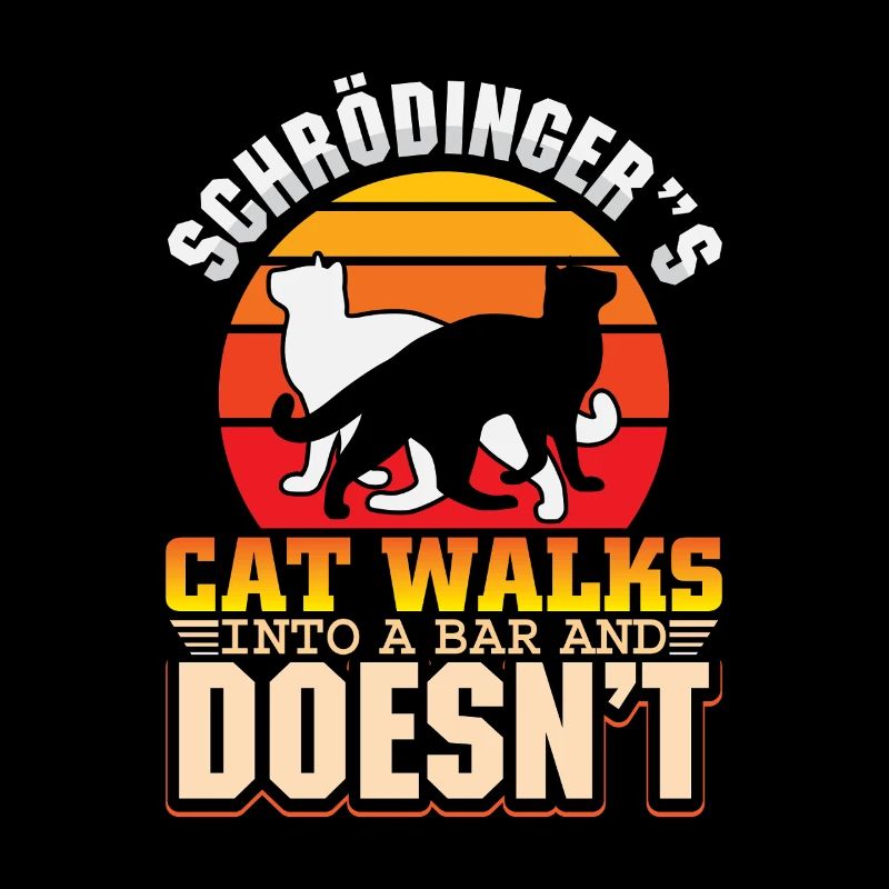 Le chat de Schrödinger Nerd Geek Physicien Science