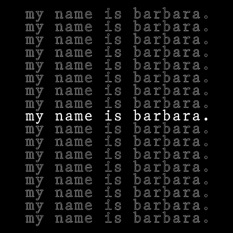 Je m’appelle Barbara