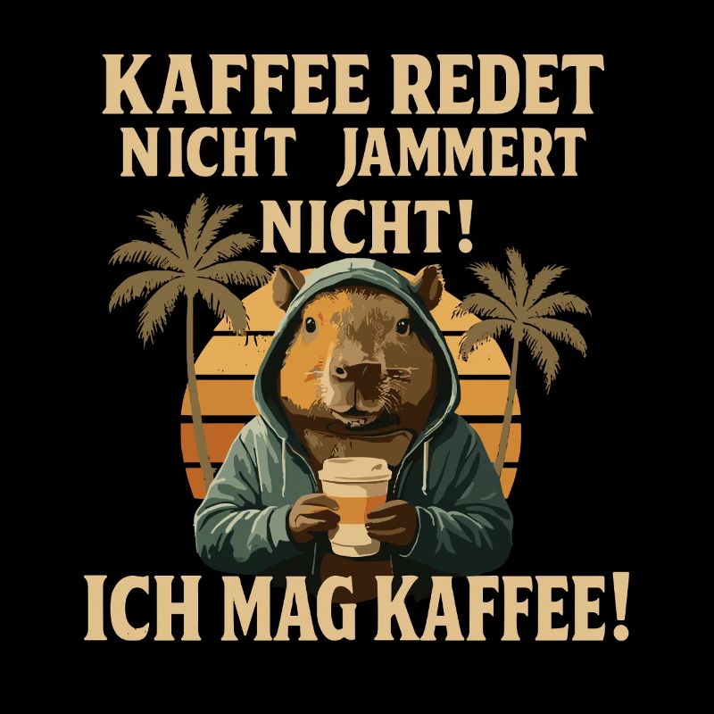 Capybara Coffee Saying Retro
