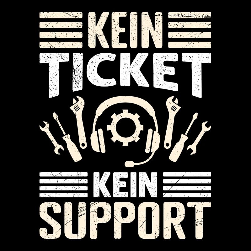 Nerd Computer NO TICKET NO SUPPORT FUNNY
