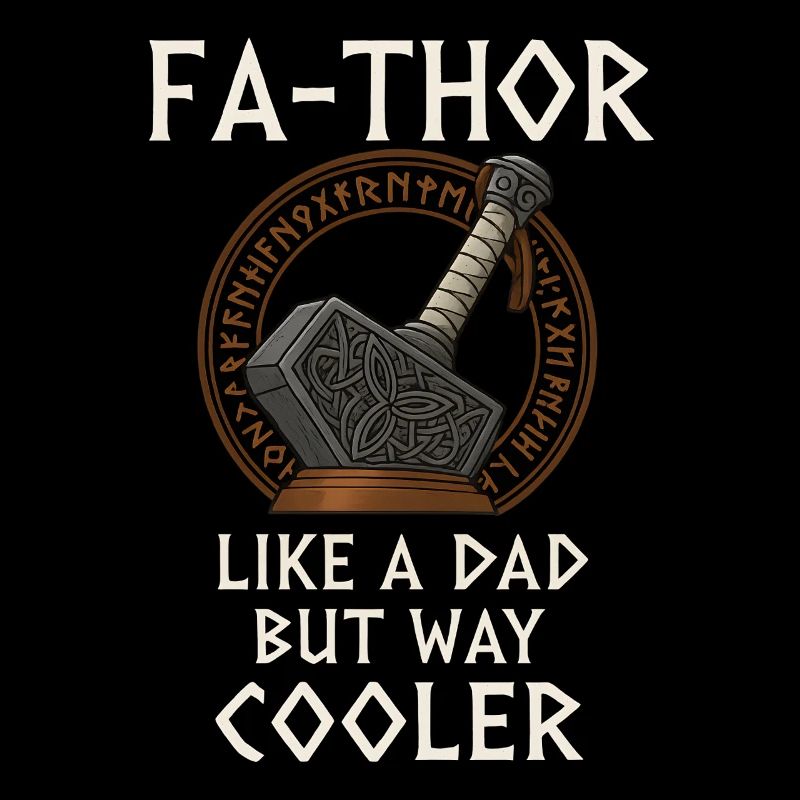 Fa-Thor Wikinger Vater Hammer Design
