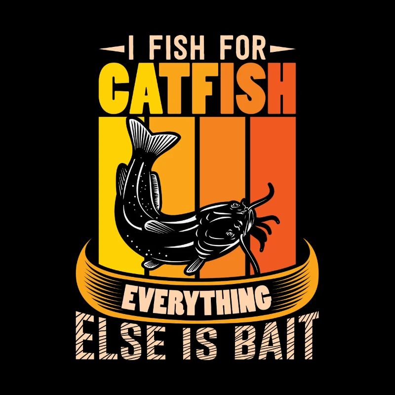 Poisson-chat pêcheur poisson-chat pêchent le poisson-chat
